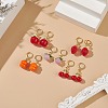 Fruit Handmade Lampwork Pendants Dangle Earrings EJEW-JE05123-2