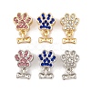 Rack Plating Alloy Rhinestone European Dangle Charms FIND-C055-19M-1