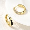 Brass Micro Pave Clear Cubic Zirconia Hoop Earrings EJEW-K276-11G-01-3