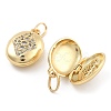 Brass Pave Clear Cubic Zirconia Pendants KK-U009-11A-G-2