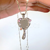 Heart Magic Mirror Alloy Pendant Necklaces for Women WH-WGD9B28-01-3
