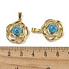 Synthetic Turquoise Pendants STAS-U024-15G-06-3