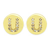 Brass Micro Pave Clear Cubic Zirconia Beads KK-T030-LA843-UX3-1