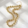 Rack Plating Brass Ball Chain Necklaces for Women NJEW-G102-01D-G-3