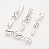 Rack Plating Brass Lobster Claw Clasps with Clip Ends LS-KK-E719-60S-1