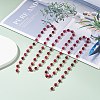 3.28 Feet Handmade Natural Tiger Eye Dyed & Heated Beaded Chains X1-AJEW-JB01092-04-2