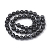 Natural Black Agate Beads Strands G-S281-51D-8mm-2