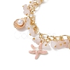Natural Rose Quartz Chip Beads Bracelets BJEW-JB13155-02-3