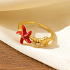 Brass Micro Pave Cubic Zirconia Cuff Open Rings FS-WG84ED8-03-1