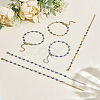 6Pcs 3 Colors Stainless Steel & Enamel Link Bracelets for Women BJEW-GO0001-30-3