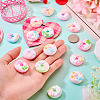 20Pcs Opaque Resin Decoden Cabochons RESI-TA0005-33-6