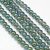 Electroplate Crystal Glass Round Beads Strands LS-EGLA-F037-6mm-A04-2