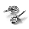 304 Stainless Steel Screw Eye Pin Peg Bails STAS-YW0001-45-3
