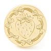 Golden Tone Round Wax Seal Brass Stamp Heads AJEW-Z034-01G-08-2