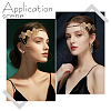 Glass Rhinestone HeadBands for Women OHAR-WH0021-74G-5
