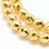 Electroplate Non-magnetic Synthetic Hematite Beads Strands G-L485-03B-G-2