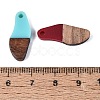 Opaque & Transparent Resin & Walnut Wood Pendants RESI-N053-27-4