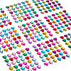 AHADERMAKER 10 Cards Faceted Heart Acrylic Rhinestone Stickers STIC-GA0001-01-1