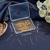 Beebeecraft 200Pcs Brass Flat Head Pins KK-BBC0002-86-7