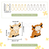 DIY Cattle Silicone Beads Knitting Needle Protectors/Knitting Needle Stoppers with Stitch Markerss IFIN-NB0001-55-2