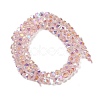 Electroplate Glass Beads Strands GLAA-Q105-02C-2