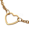 304 Stainless Steel Cable Chain Anklets AJEW-H104-04G-2