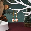80Pcs 8 Colors Christmas Opaque Glass Beads EGLA-YW0001-06-8