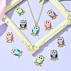 10Pcs 5 Colors Printed Alloy Pendants FIND-YW0004-46B-5