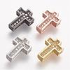 Brass Micro Pave Cubic Zirconia Beads ZIRC-N025-55-1