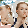 Anti-Tarnish 2 Pairs Rhodium Plated 925 Sterling Silver Hoop Earring Findings STER-BBC0005-98-5