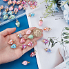 56Pcs 7 Colors Glass Pendants GGLA-GA0001-07B-3