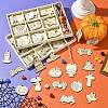 2 Sets 2 Styles DIY Wood Pendants WOOD-CJ0002-28-6