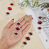 4Pcs Silver Plated Brass Rhinestone Connector Charms RB-CA0001-05A-3