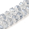 Transparent Electroplate Glass Beads Strands EGLA-P062-01A-PL01-1