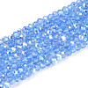 AB Color Plated Transparent Glass Rondelle Beads Strands EGLA-T029-2mm-10C-1