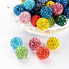 Polymer Clay Rhinestone Beads RB-C1438-12mm-A-1