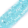 Electroplate Transparent Glass Beads Strands EGLA-Q139-01A-A26-1