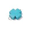 Dyed Synthetic Turquoise Pendants PALLOY-JF04586-4