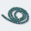 Electroplate Opaque Solid Color Glass Beads Strands EGLA-A034-P6mm-L06-2