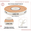 30 Yards Cotton Love You Word Printed Ribbon OCOR-WH0086-87B-2