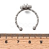 Oval 304 Stainless Steel Adjustable Cuff Ring Components STAS-H237-02A-P-2