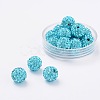 Grade A Rhinestone Pave Disco Ball Beads RB-Q102-10-1