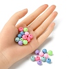 Round Spray Painted Fluorescent Acrylic Beads MACR-YW0002-71-4