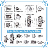 100Pcs 10 Styles Alloy Hangers Links TIBE-SC0002-17-2