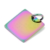 304 Stainless Steel Stamping Blank Tag Charms LS-STAS-I311-28RC-2