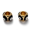 Brass European Enamel Beads KK-B028-25G-B-1