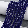 Opaque Solid Color Imitation Jade Glass Beads Strands EGLA-A039-P4mm-D10-4