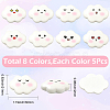 40Pcs 8 Styles Funny Opaque Resin Cabochons RESI-SC0036-69-2