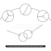304 Stainless Steel Split Key Ring Clasps STAS-UN0006-33P-5