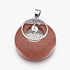 Synthetic Goldstone Pendants KK-F751-B09-2